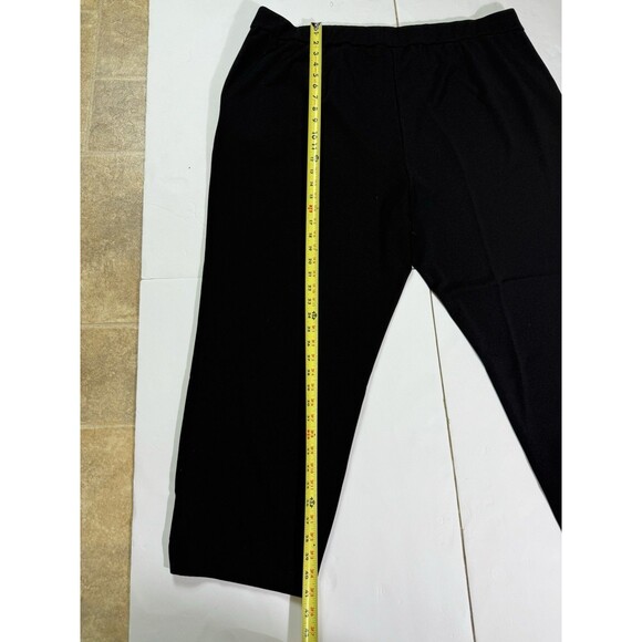 Dennis Basso Black Straight Leg Ankle Length Crepe Pants 3x - Picture 10 of 11